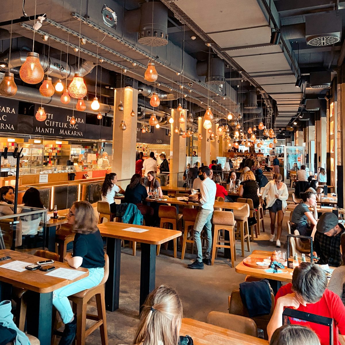 Food hall interior concept houston central